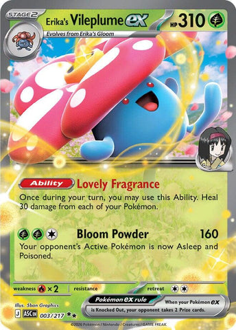 Erika's Vileplume ex (003/217) [Mega Evolution: Ascended Heroes]