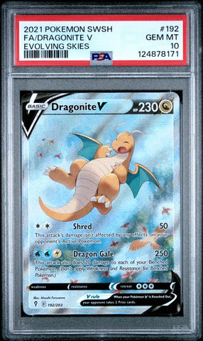 Dragonite V - Evolving Skies - PSA 10