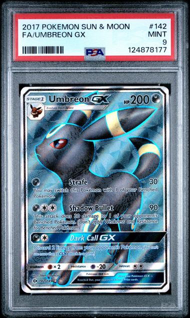 Umbreon GX - Sun & Moon Base - PSA 9