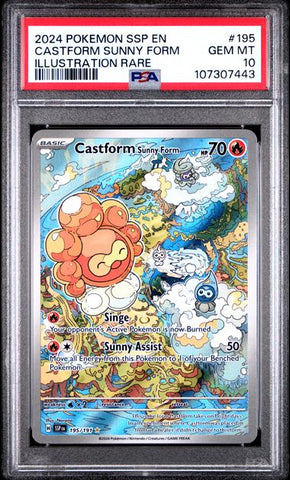 Castform Sunny Form - Surging Sparks - PSA 10
