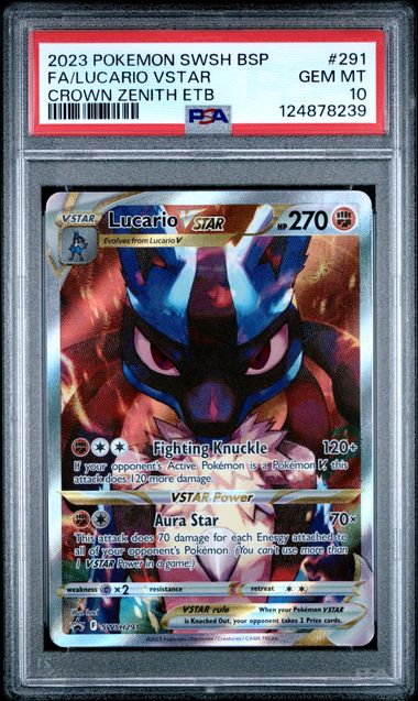 Lucario VStar - Crown Zenith ETB - PSA 10