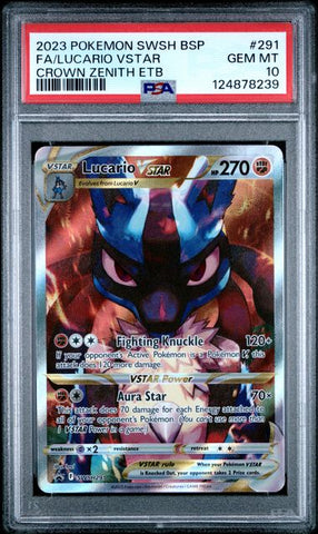 Lucario VStar - Crown Zenith ETB - PSA 10