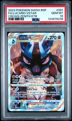 Lucario VStar - Crown Zenith ETB - PSA 10