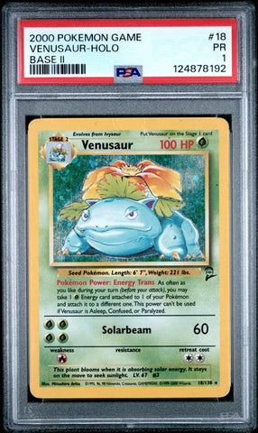 Venusaur - Base Set 2 - PSA 1