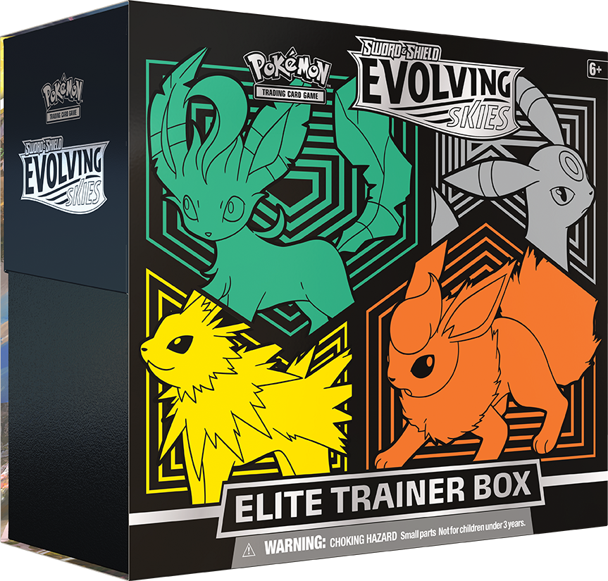 Sword & Shield: Evolving Skies - Elite Trainer Box (Flareon/Jolteon/Umbreon/Leafeon) - RIP IN PLASTIC