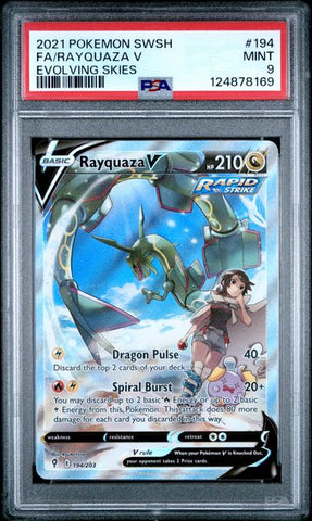 Rayquaza V - Evolving Skies - PSA 9